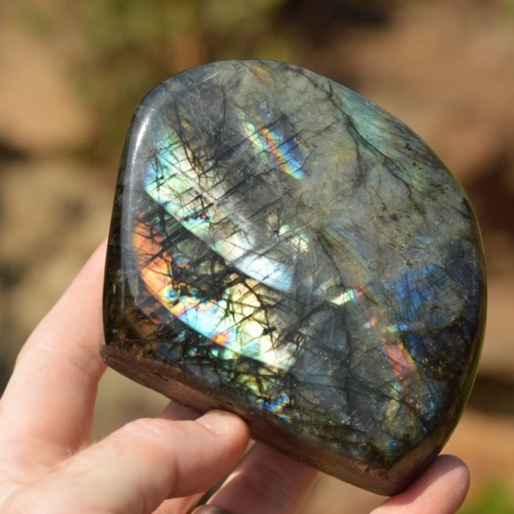 LABRADORITE STANDING SLICE FULL POLISHED - Picture 3 of 4